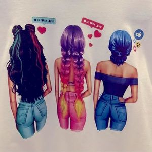 Everyone loves a tee shirt The three Amigas